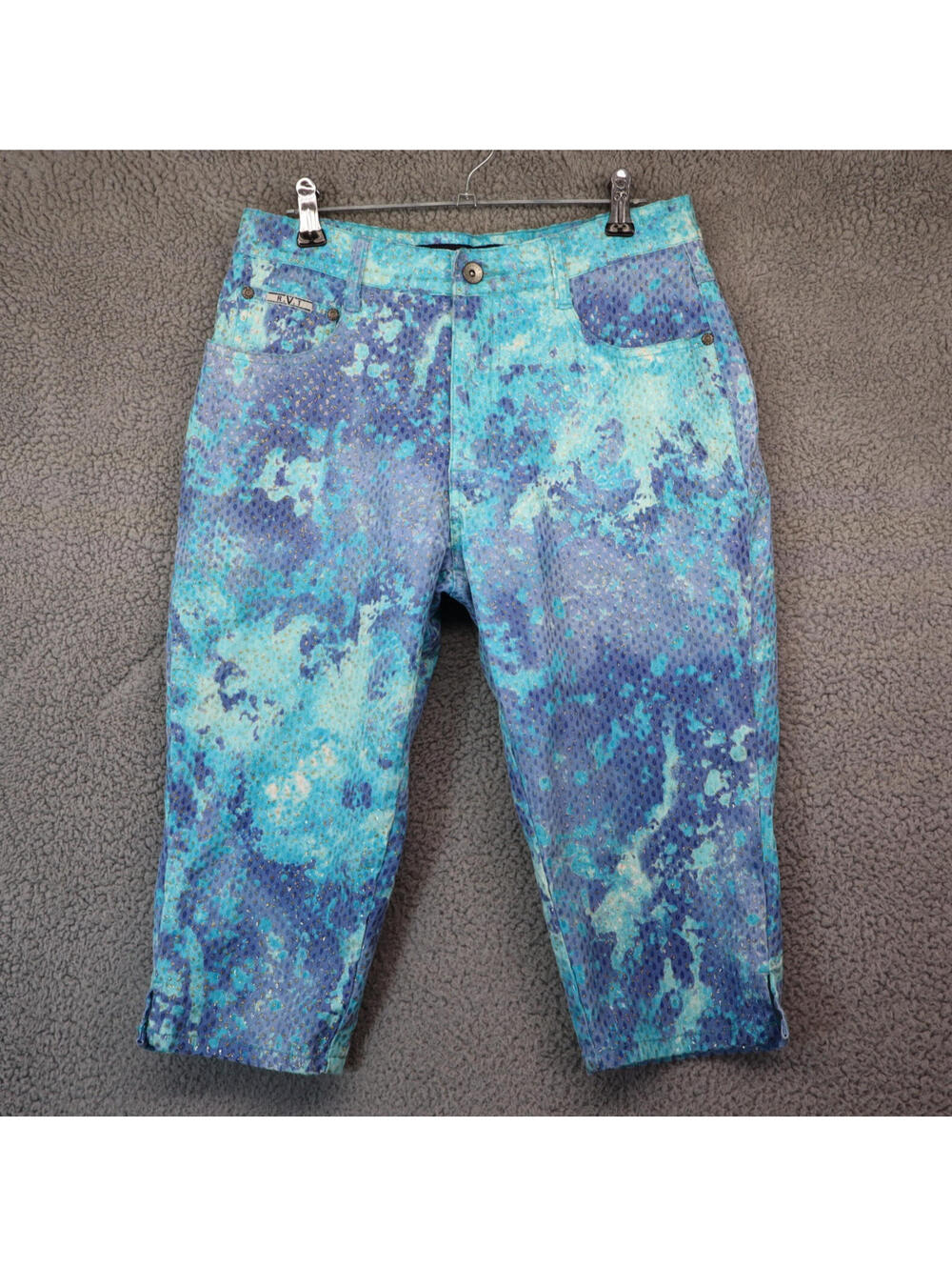 RVT Piping Hot Snakeskin Pants Cropp Stretch Biker 11/12 Y2K